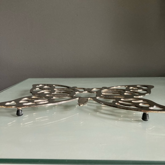 Silver Butterfly Trivet By F.B.Rogers Italy - Picture 5 of 7